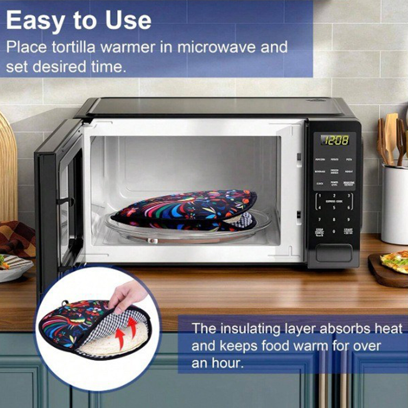 Безопасная микроволновая печь  – обзор и цена Tortilla Warmer Cloth